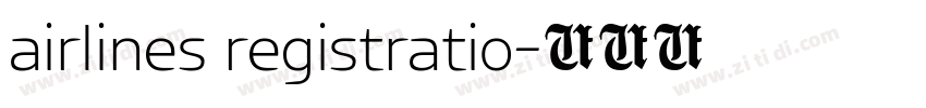 airlines registratio字体转换
